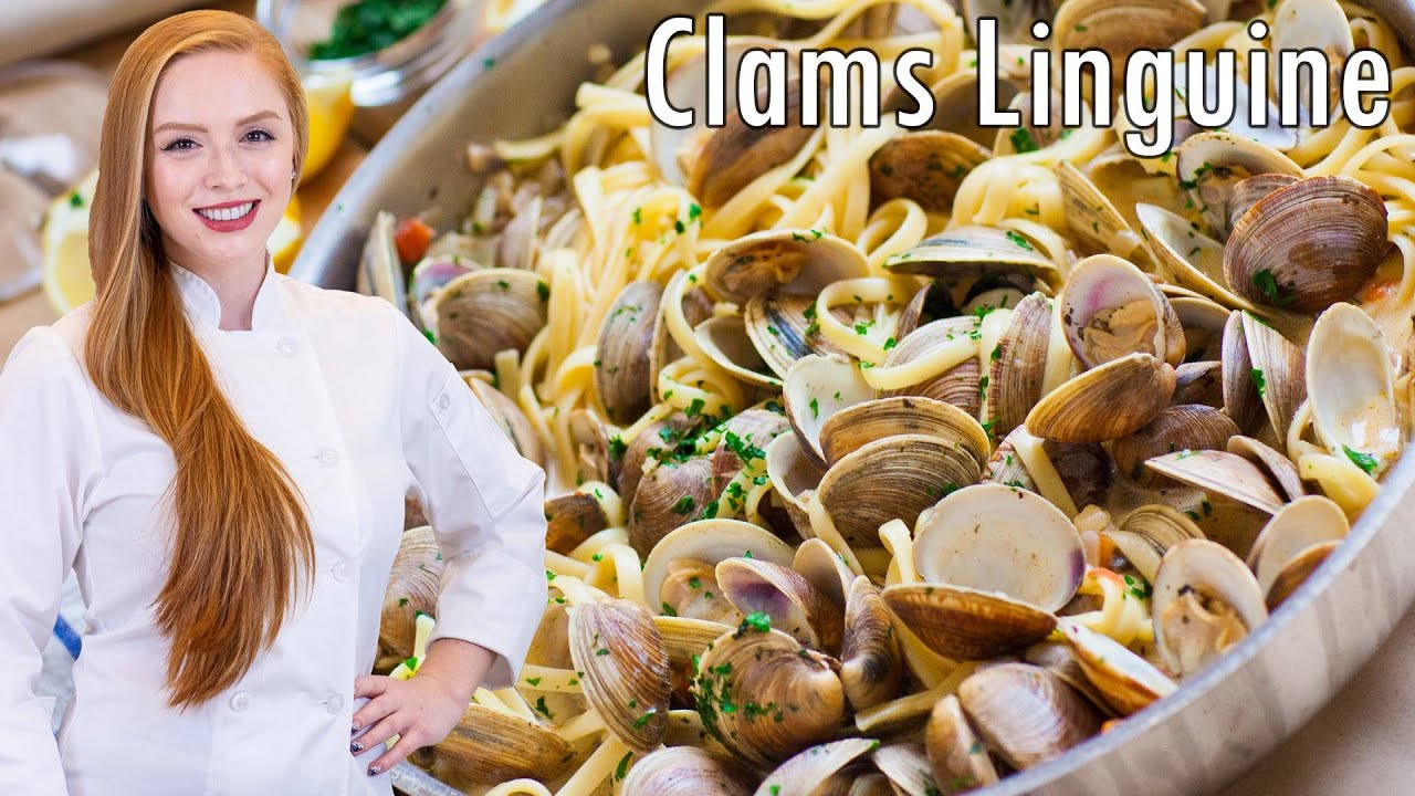 EASY Clam Linguine Recipe - Restaurant-Style Seafood Pasta Dish at Home! With White Wine Sauce