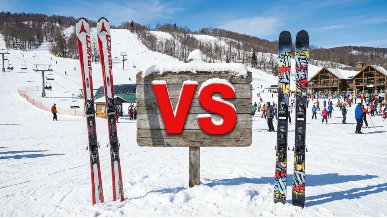Объясняем разницу между лыжами Twin Tip и обычными лыжами!