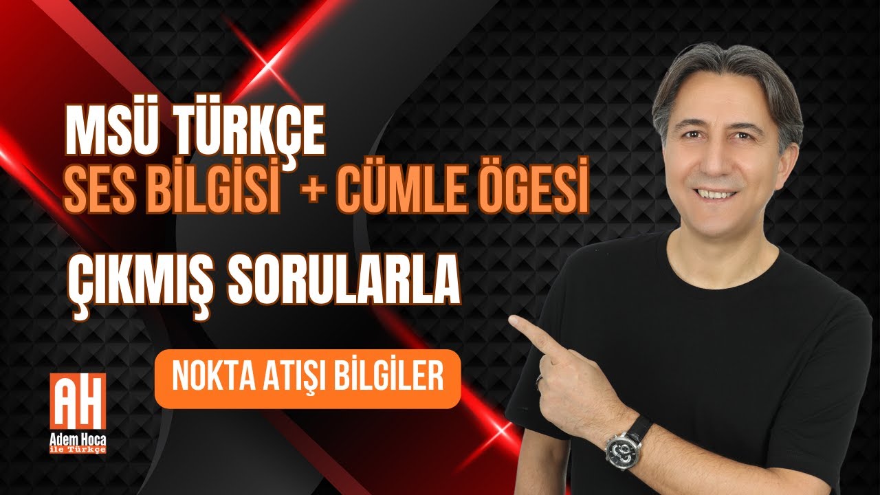 Çıkmış Sorularla MSÜ Türkçe Full Tekrar | Nokta Atışı Bilgiler