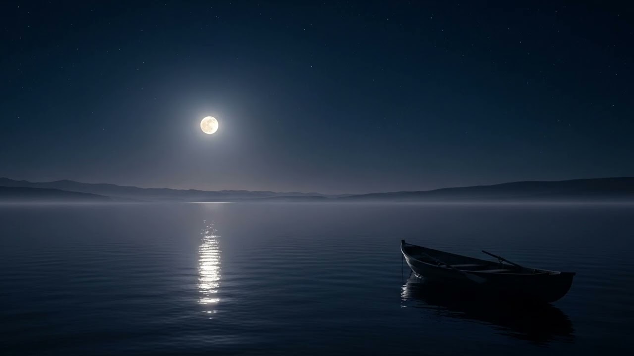 Deep Relax Meditation | Moonlit Quiet Lake