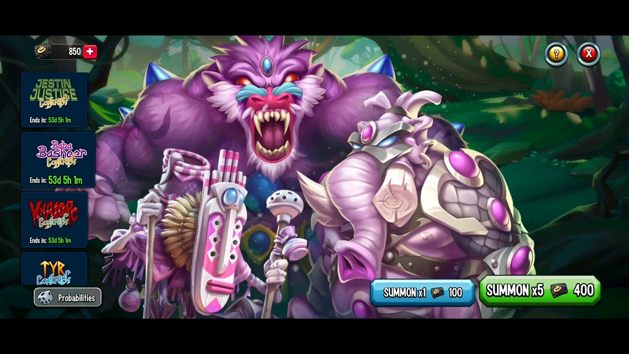 Trying to get my first ancestral monster in monster legends | 1200 tickets summoning
