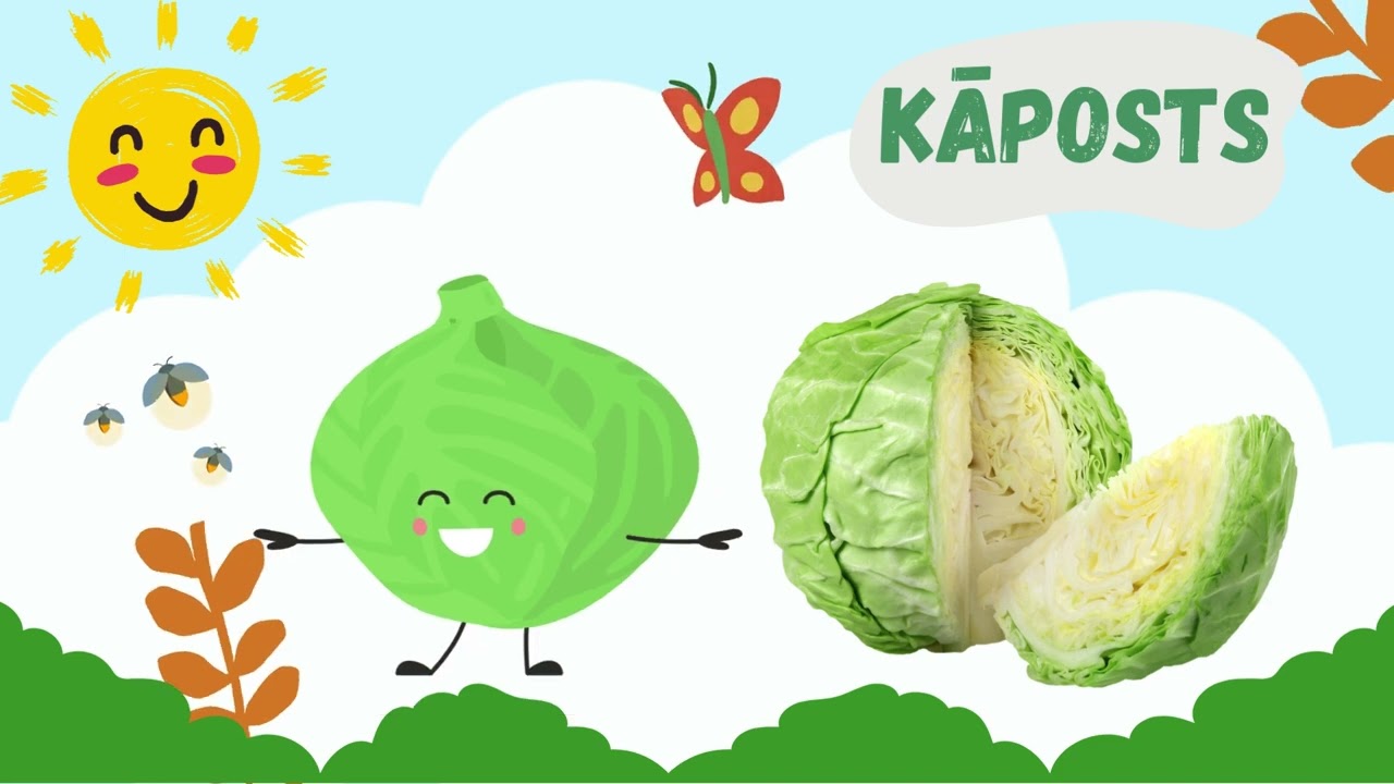 Mācāmies dārzeņus latvie&scaron;u valodā| Dārzeņi latviski| Learning vegetables in Latvian