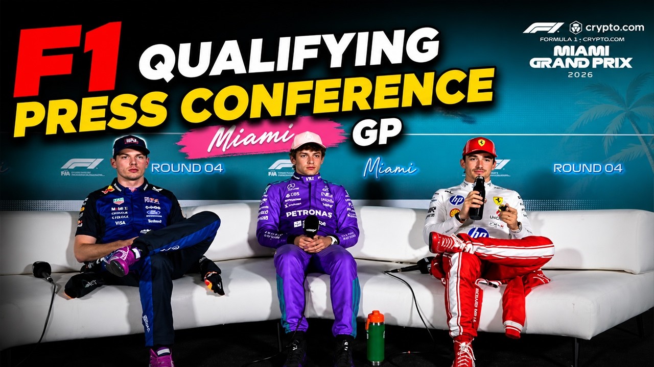 Formula 1 Qualifying Press Conference - Miami GP  | Kimi Antonelli, Max Verstappen, Charles Leclerc