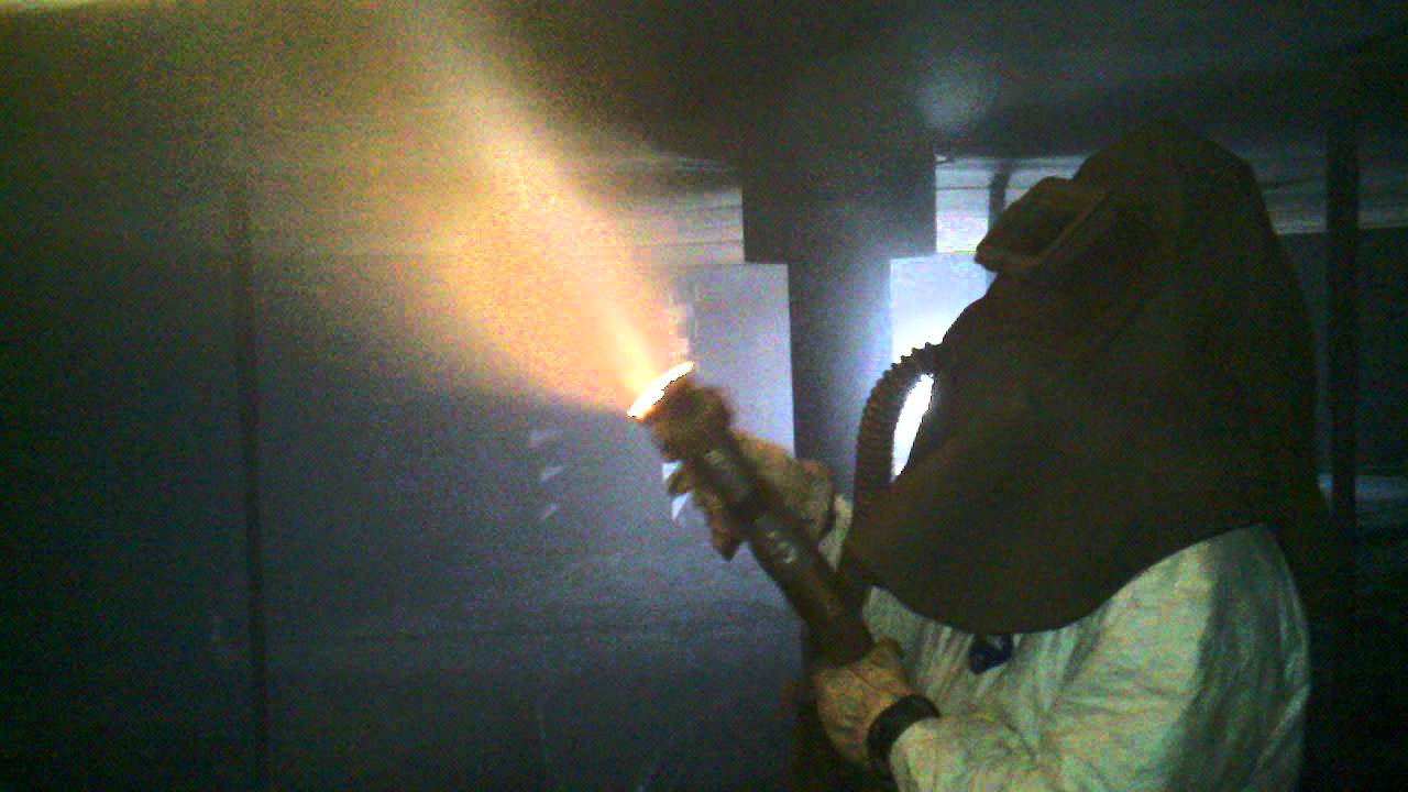 Industrial sandblasting