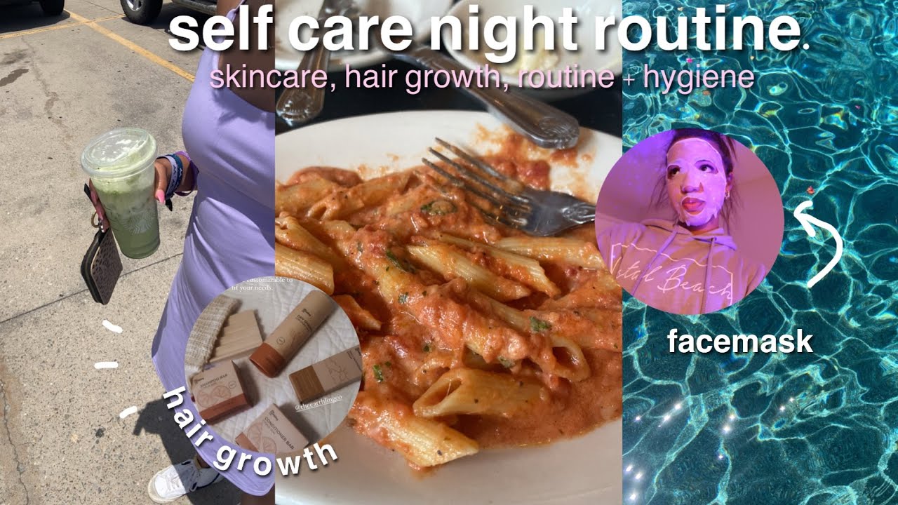 MY SELF CARE NIGHT ROUTINE| skincare, hygiene, hair growth routine, cleaning🤍✨ ft. theearthlingco.