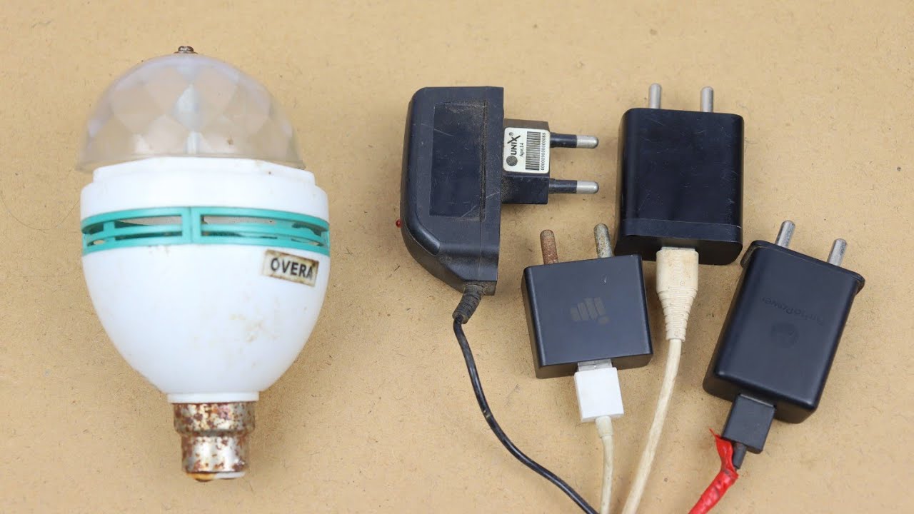 Awesome uses of old dj lights and old mobile charger