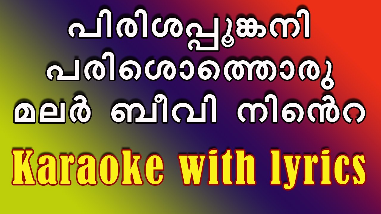 Pirishappoonkani parishothoru karaoke with lyrics