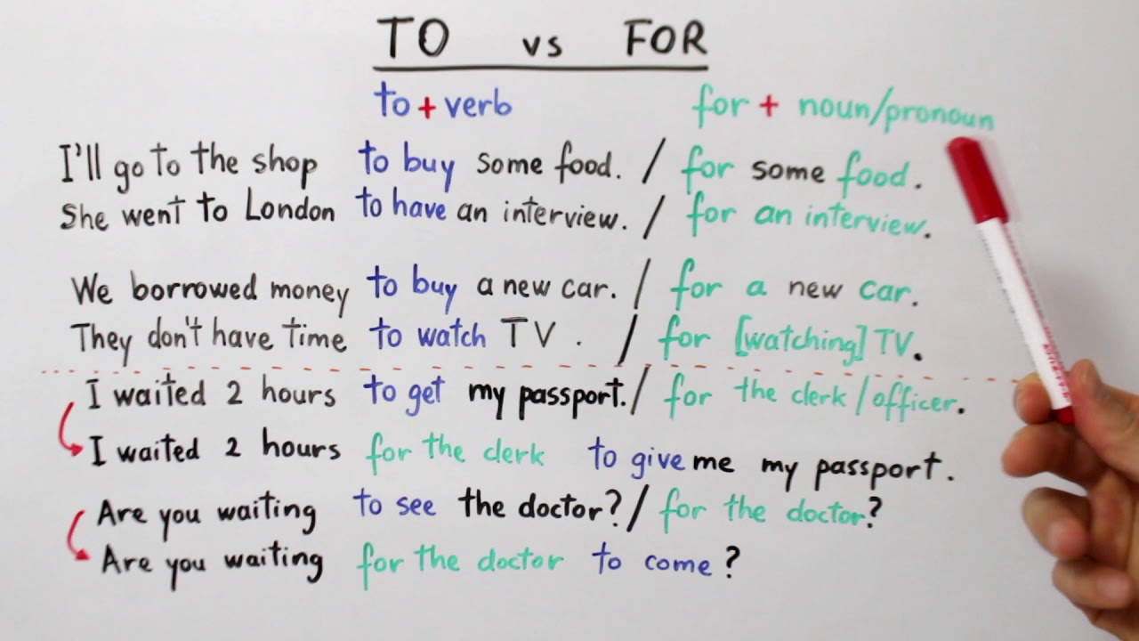 Lectii Gramatica Engleza - TO vs FOR - English Grammar Lessons