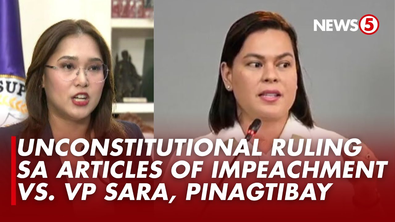 Pagbasura ng SC sa apela sa ruling na unconstitutional ang articles of impeachment vs VP Sara