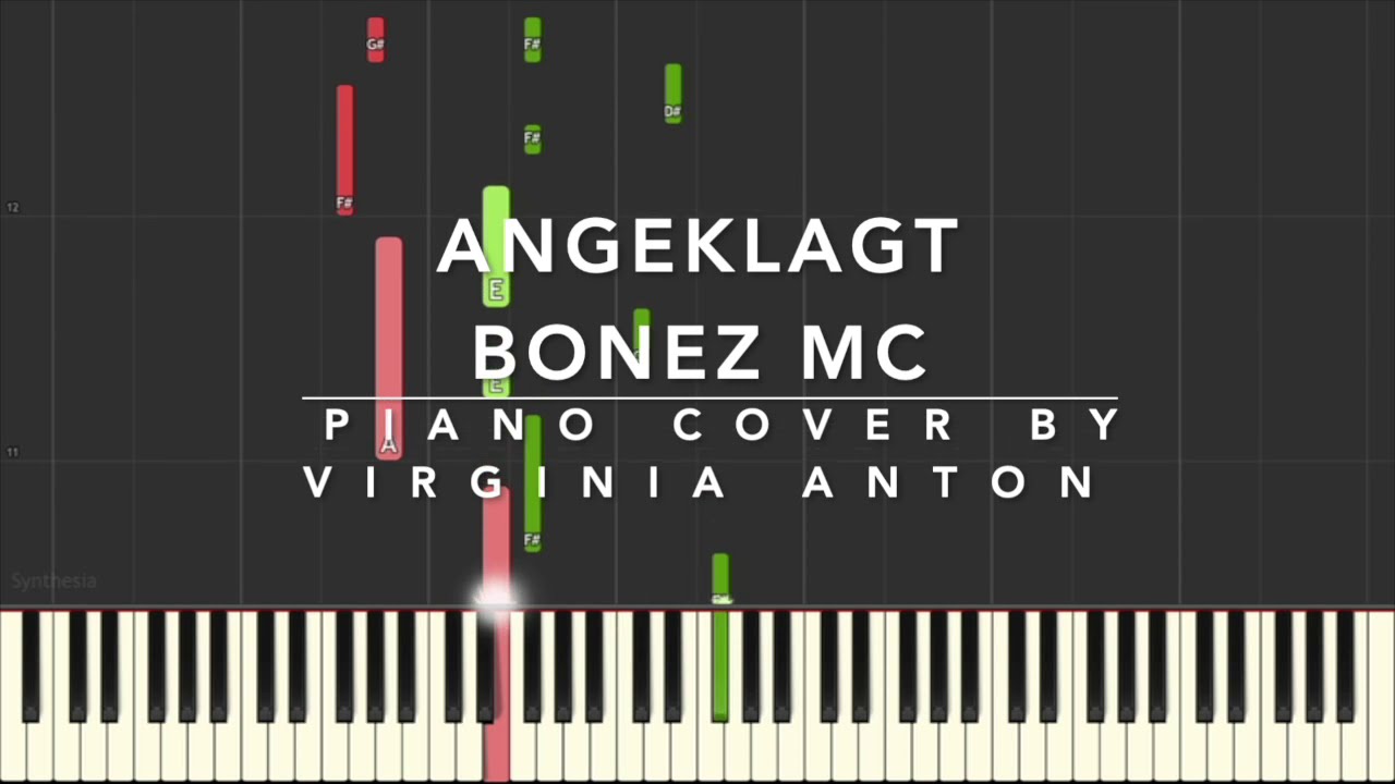 Angeklagt Bonez MC Piano Tutorial Instrumental Cover