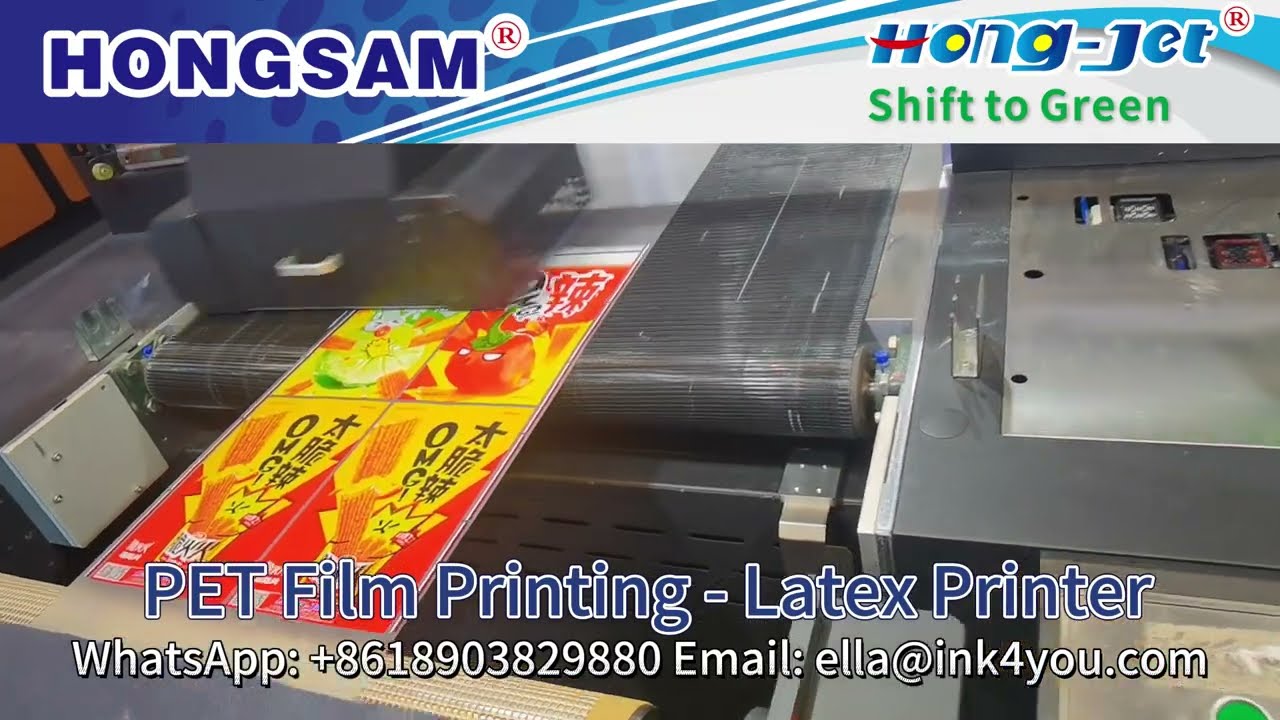 PET Film is printed by HongJet&reg; 80cm Latex Printer, used for Flexible Soft Packaging Film
