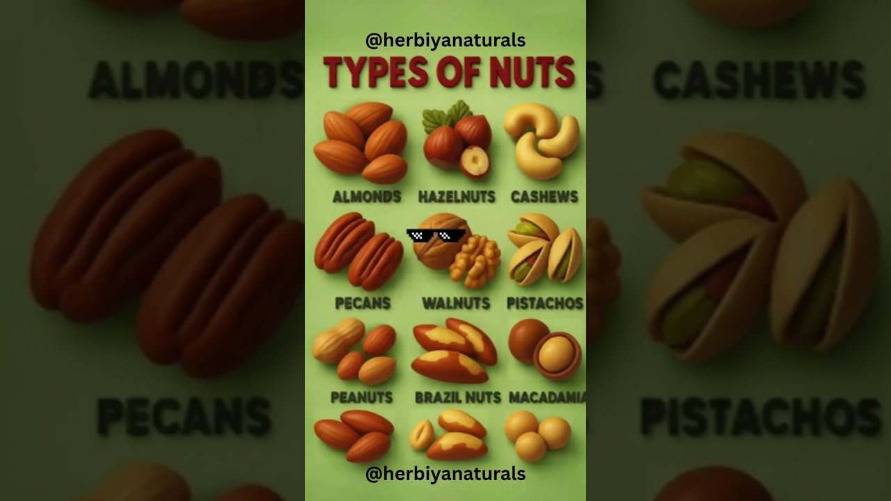 Types of Nuts | Health Benefits & Nutrition Guide #healthyeating #healthylifestyle #diettips #diet