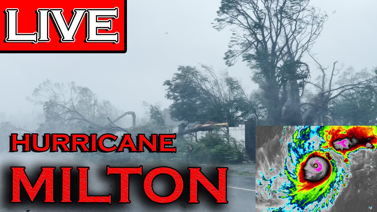 🔴LIVE | INSIDE MAJOR HURRICANE MILTON WITH STORM CHASERS in STORM SURGE around VENICE BEACH