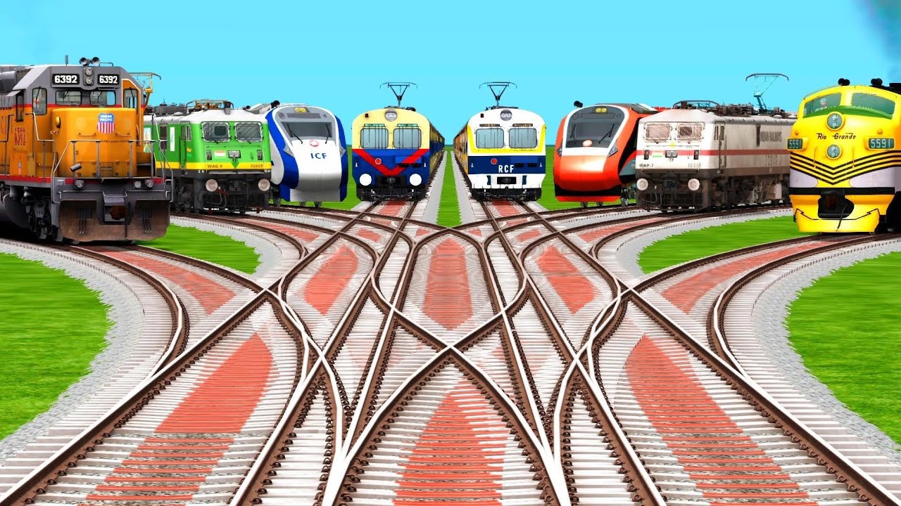 Extreme TRAINS CROSSING | Powerful Diesel And Eclectic Train Videos for kids | indian railways 