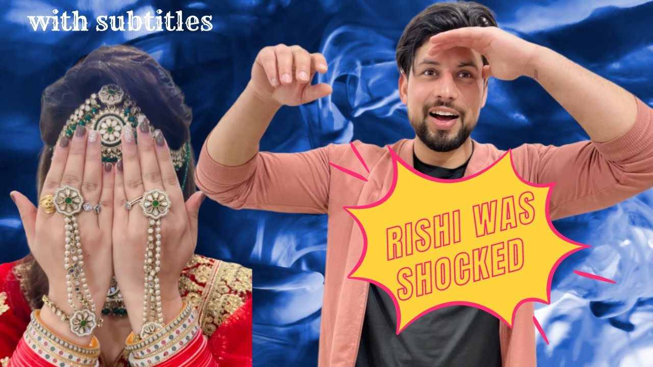 Surprising my husband with bridal look | Rishi went romantic 😍 *with subtitles *