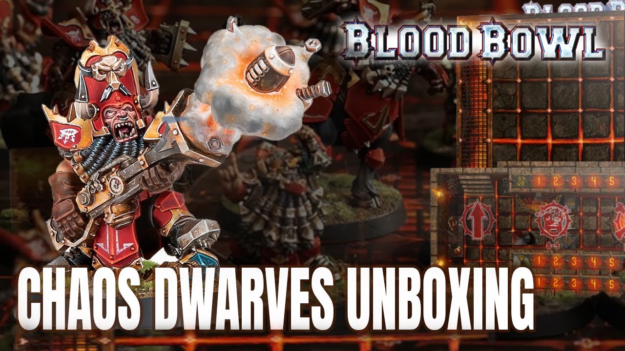 Chaos Dwarves Team Blood Bowl Unboxing and Lore!
