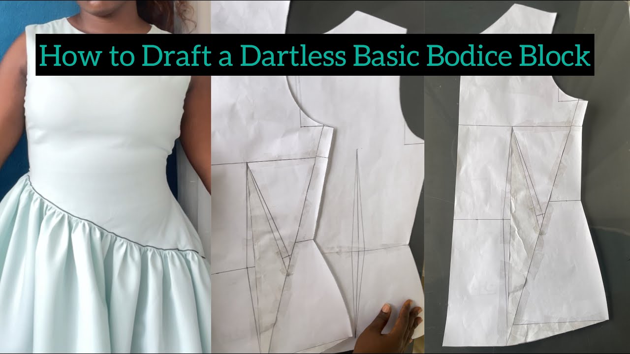 Dartless Basic Bodice Block//How to Eliminate Darts From Your Basic Bodice Block//Dart Manipulation.