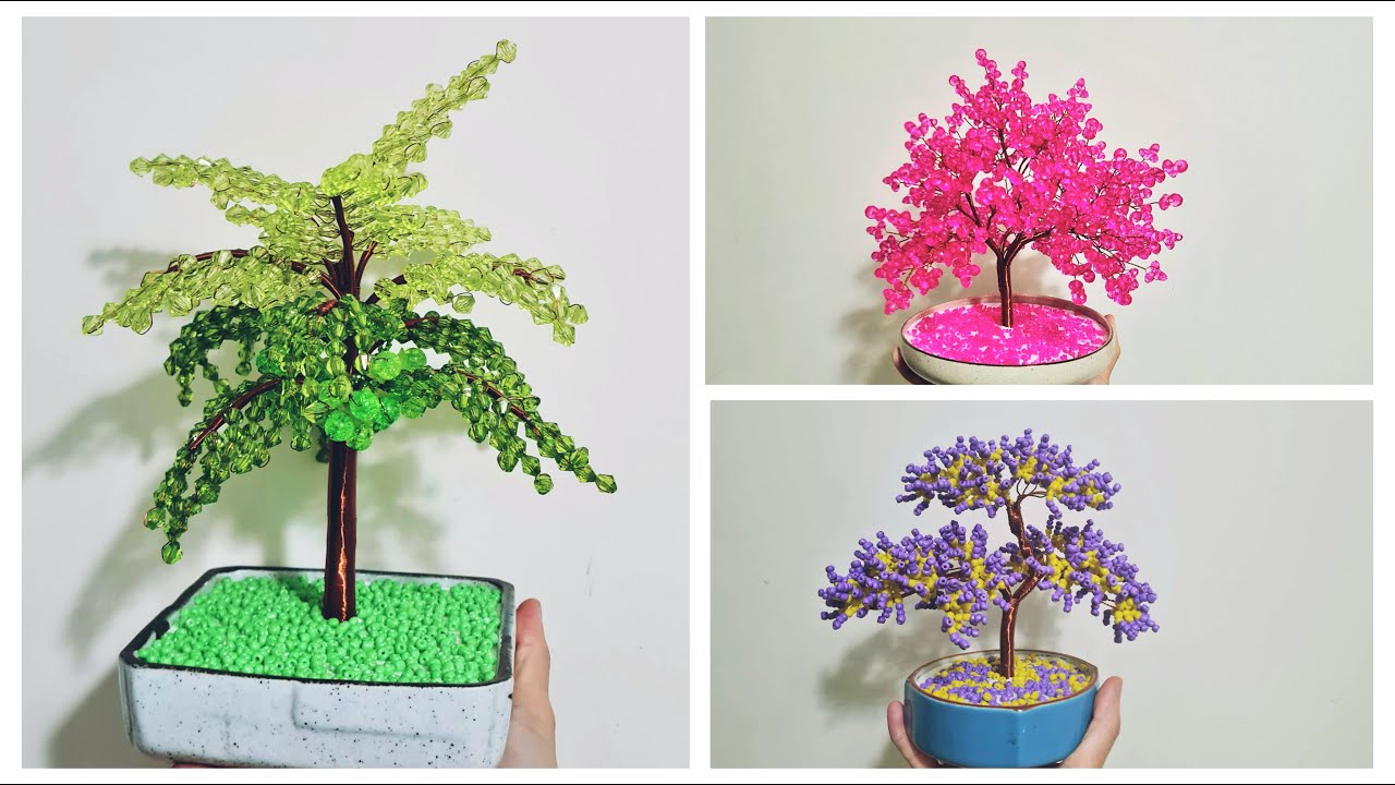 #tutorial Mixed 3 Videos Wire Tree Beads Eng Sub #diy #craft