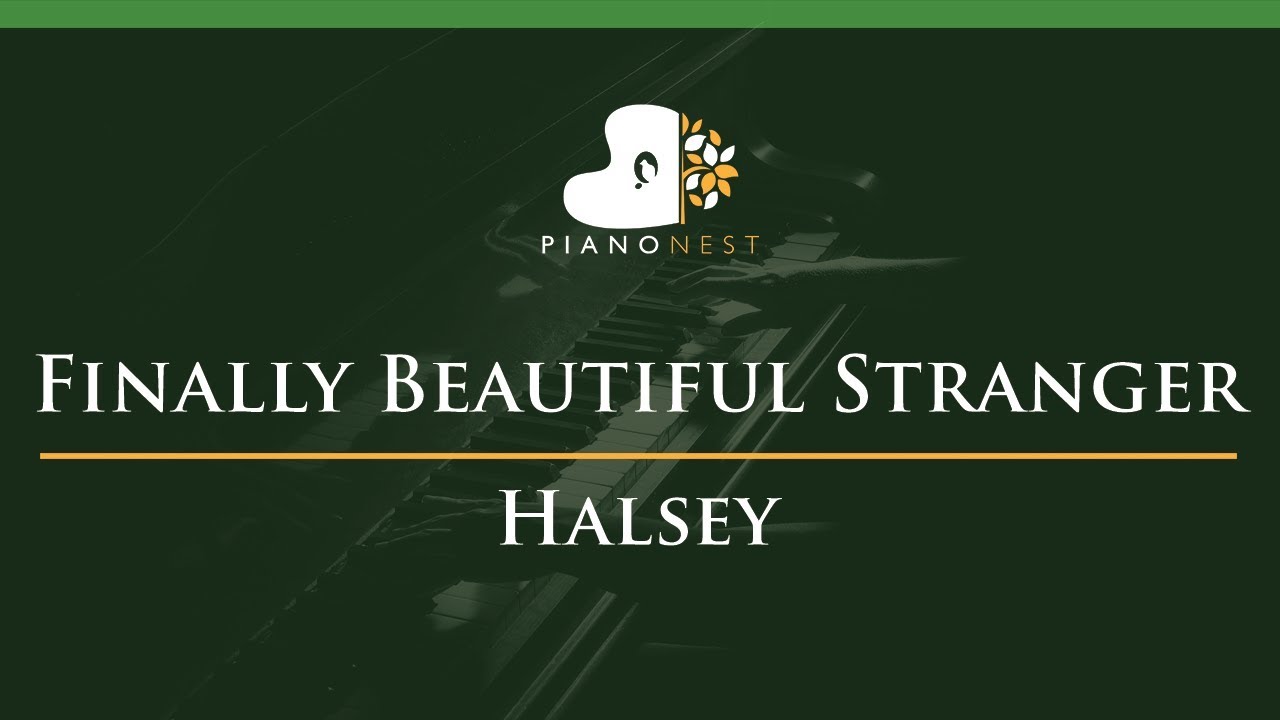 Halsey - Finally Beautiful Stranger - LOWER Key (Piano Karaoke Instrumental)