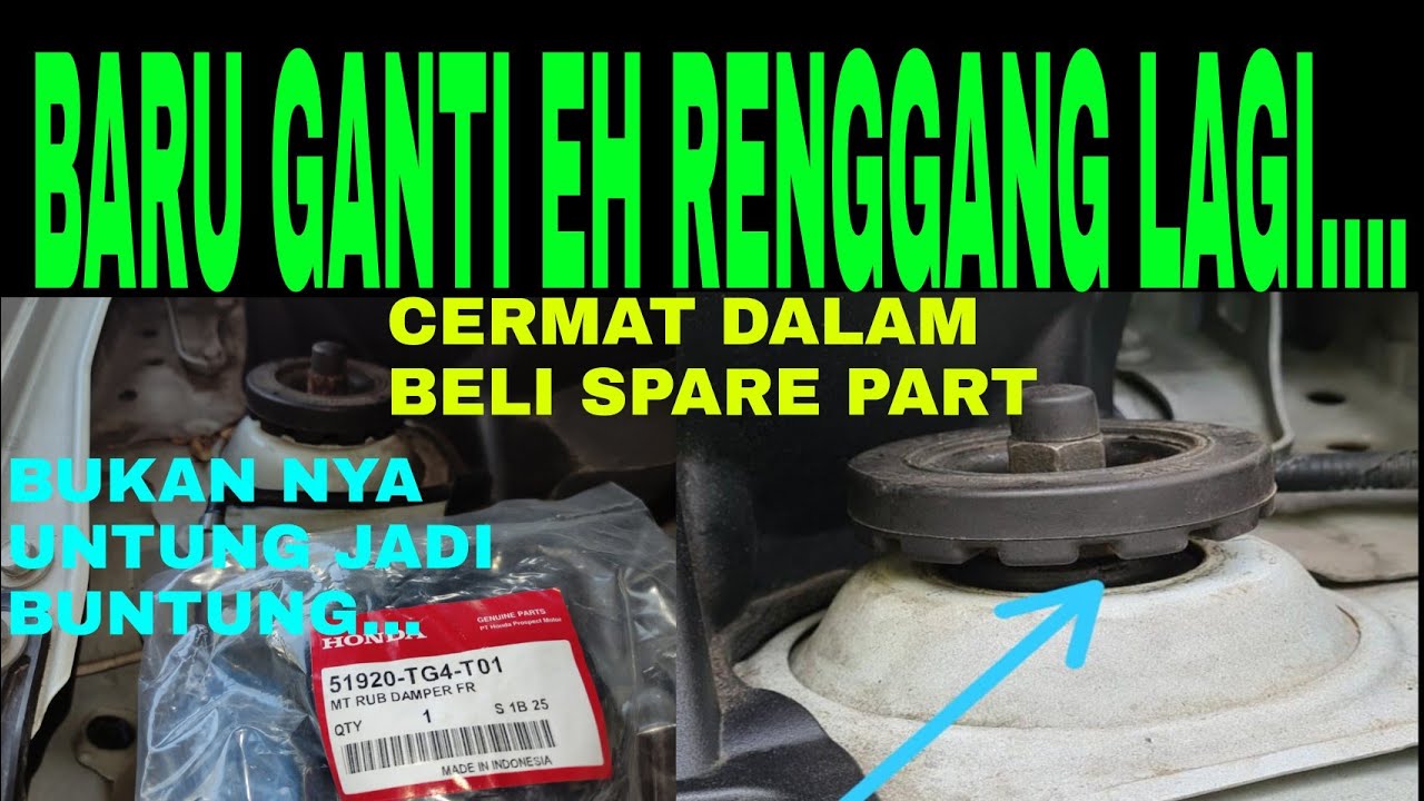 BUKAN NYA UNTUNG JADI BUNTUNG. HABIS GANTI KARET SUPPORT SHOCK BECKER MASIH SAMA / RENGGANG....