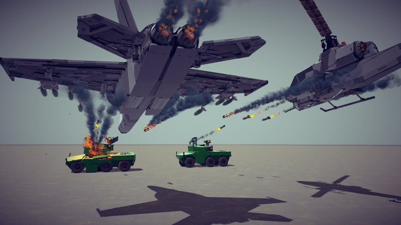 Attack Aircrafts vs Armored Vehicles #7 | Besiege