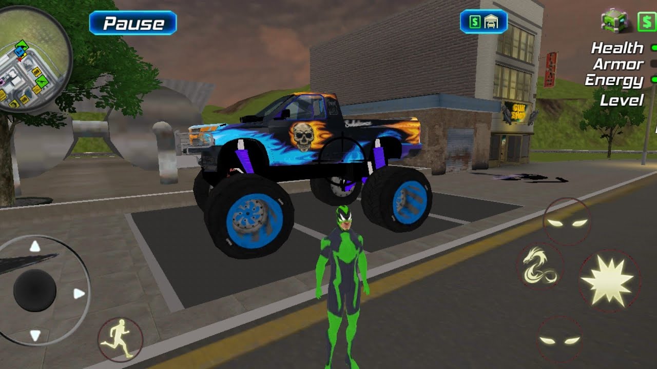 Rope Frog Ninja Hero Car Vegas gameplay part 2 ( no commentary)