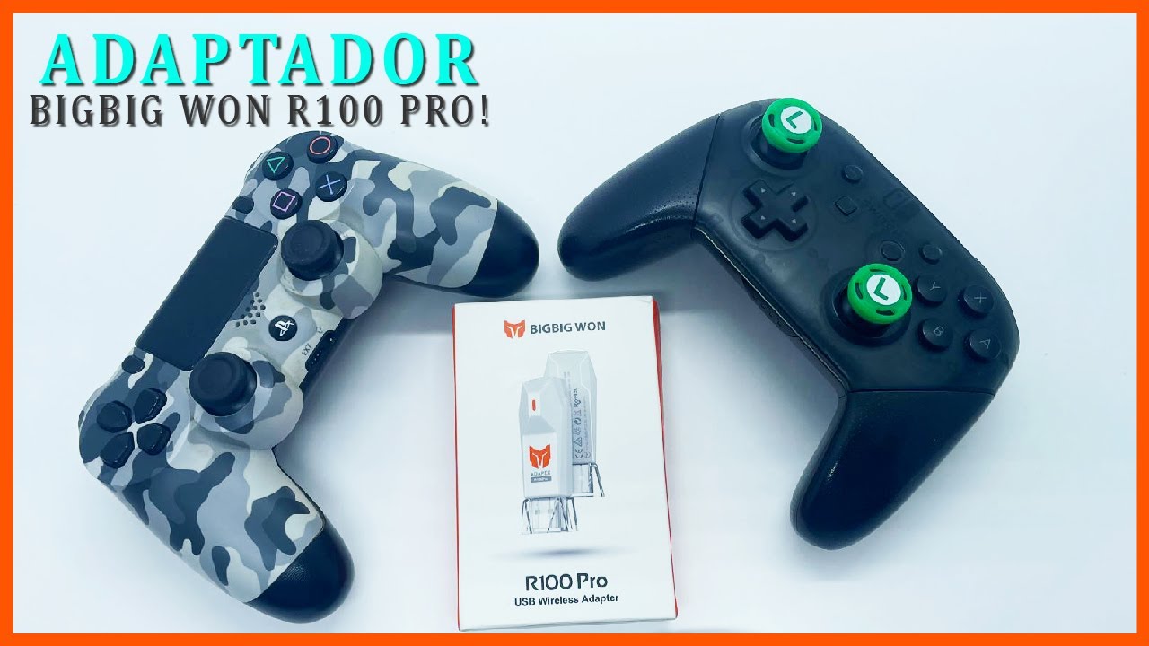 BIGBIG WON R100 PRO! Adaptador para controles bluetooth muito melhor que o ds50!