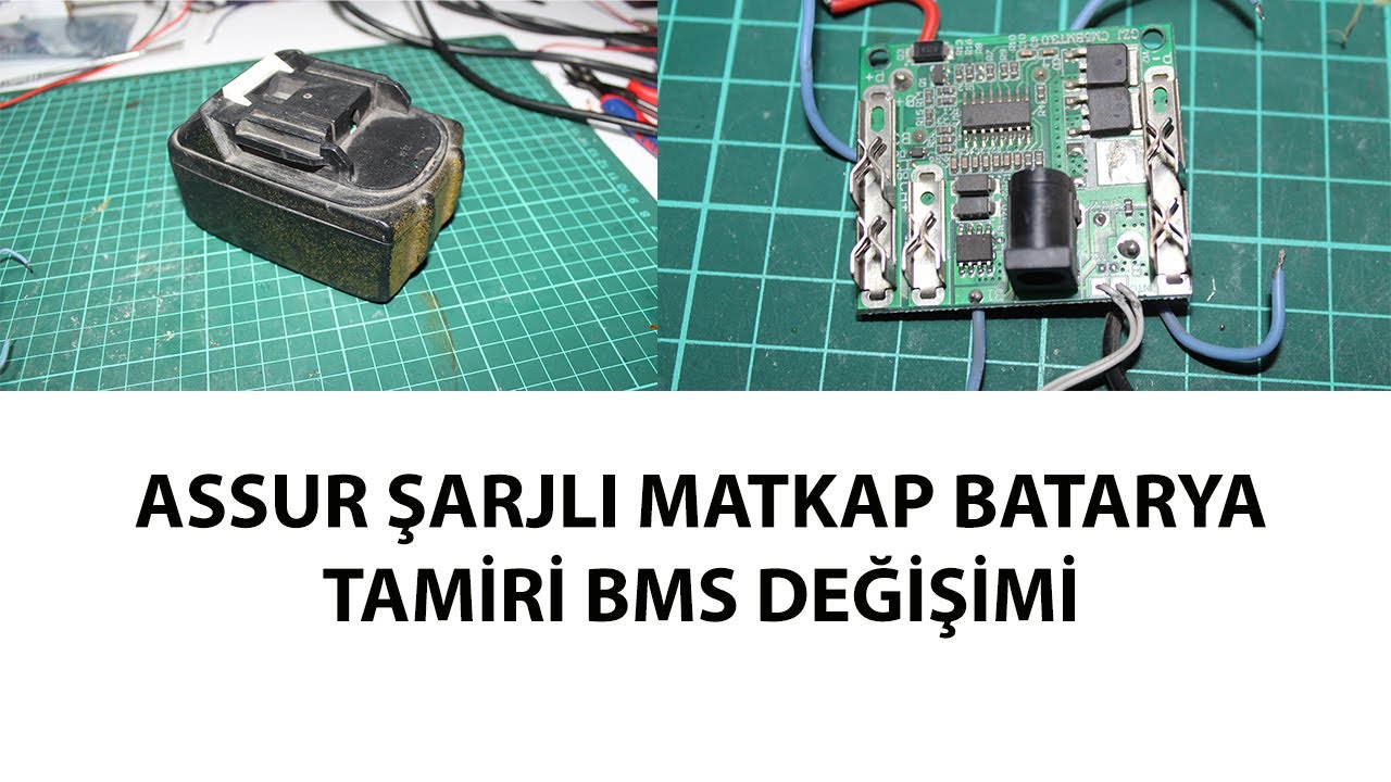 ASSUR MARKA ŞARJLI MATKAP BATARYA TAMİRİ BMS DEĞİŞİMİ #assur