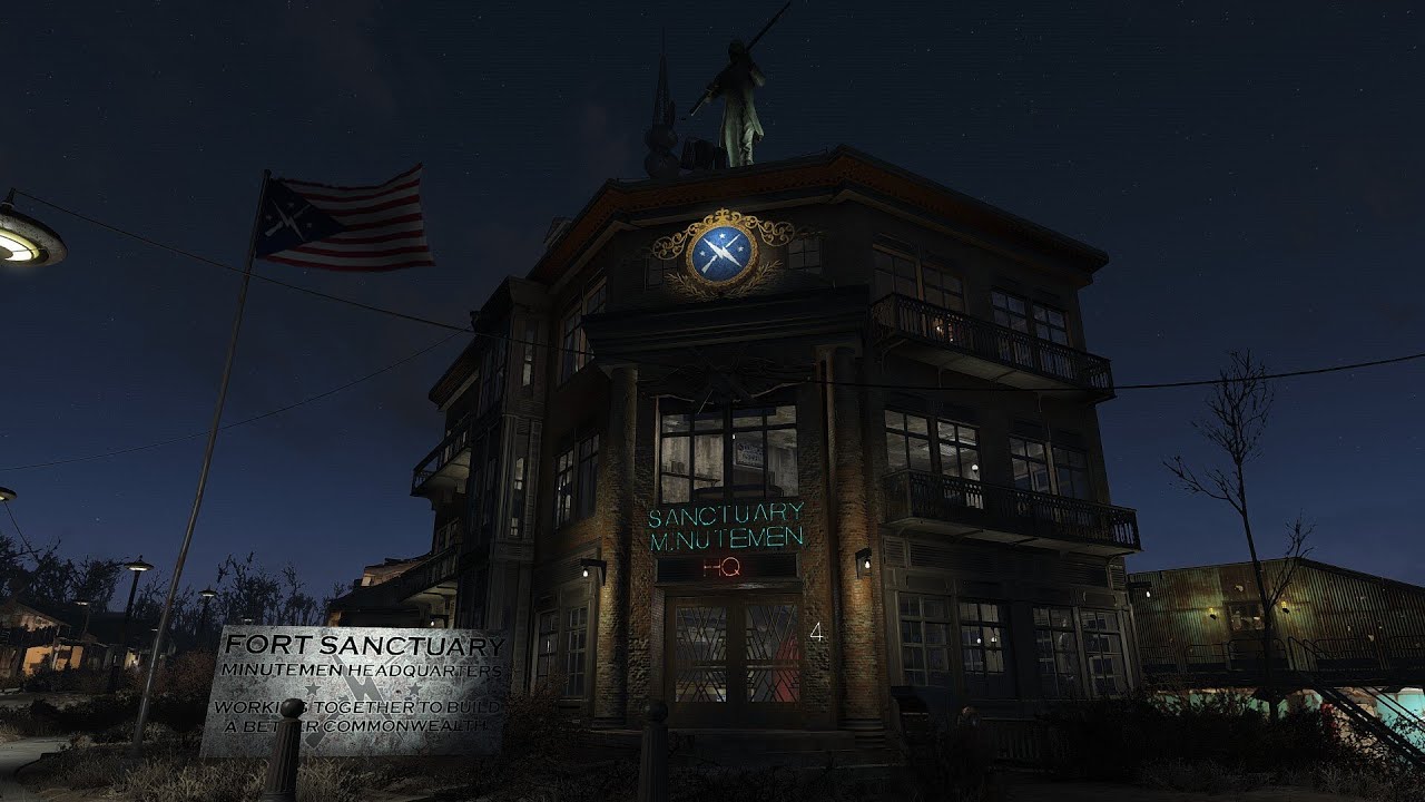 Fallout 4 - Sanctuary Minutemen HQ Walkaround