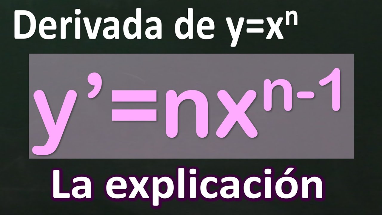 Derivada de potencias. Demostración de la fórmula