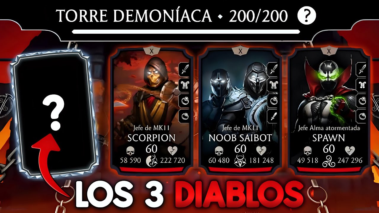 БИТВА 200 С 3 ДЕМОНАМИ! ПОСЛЕДНЯЯ БАШНЯ ДЕМОНОВ B Mortal Kombat Mobile