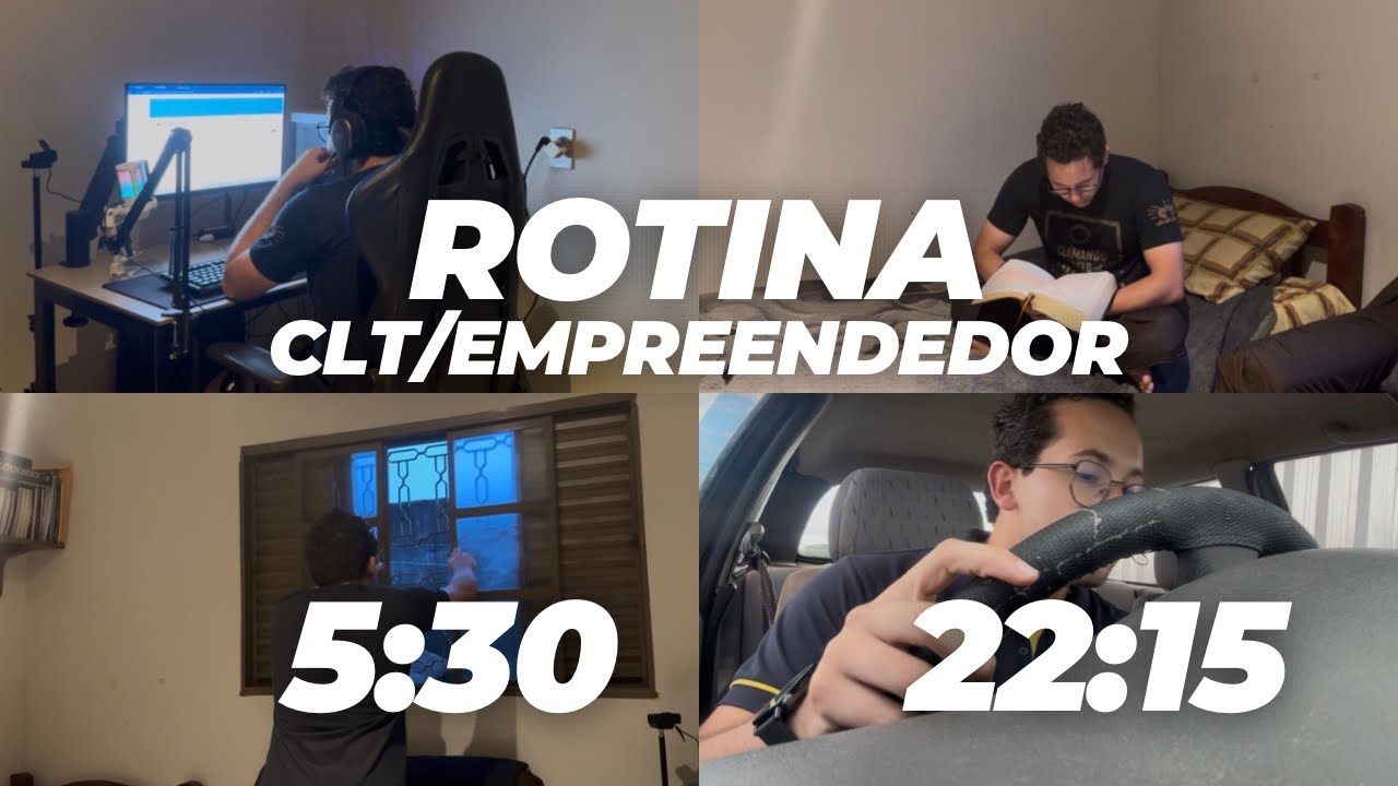 Minha rotina sendo CLT e tentando mudar de vida empreendendo aos 24 anos