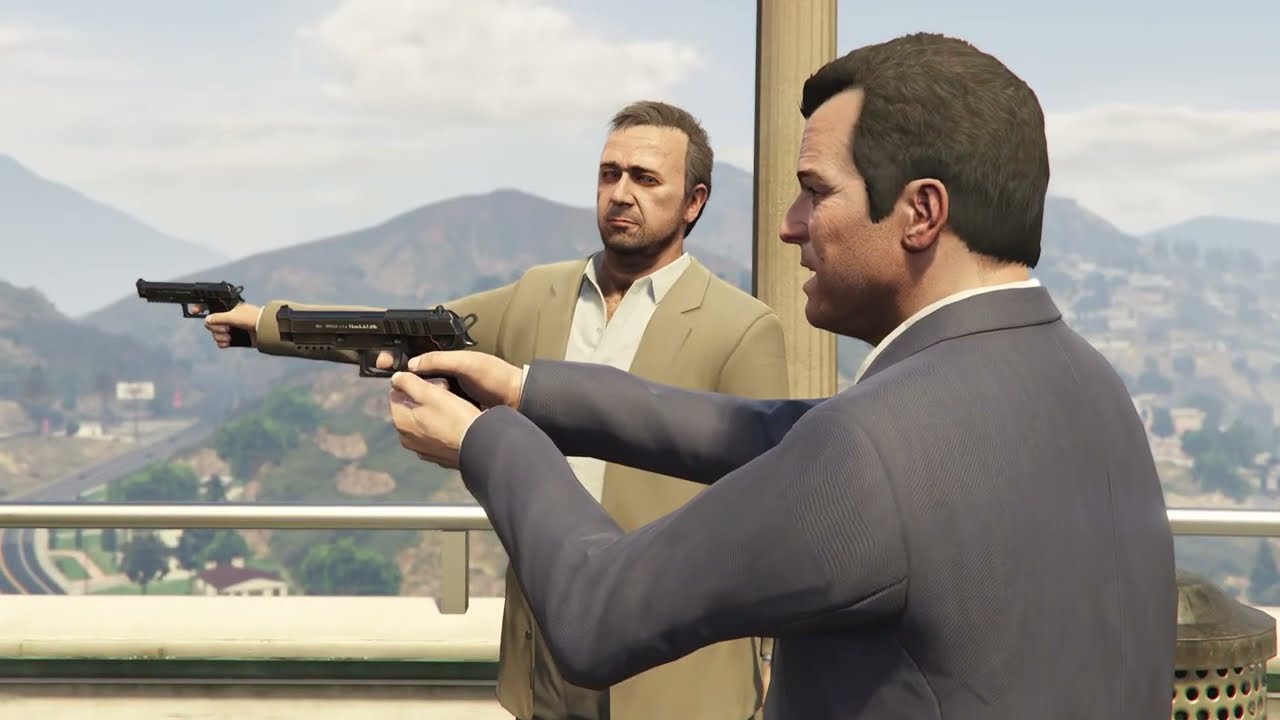 FBI Fight ￼ Michael and Trevor 😨👮‍♂️#gta5 #gta #india 