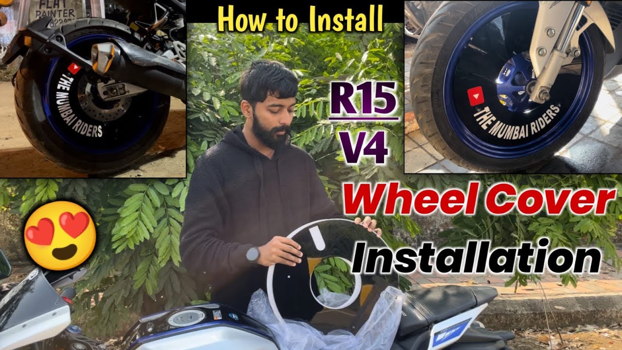 How to install Wheel Cover on R15v4 😍 || Pro Disc Wheel Cover || Part 2 @ridewithom16