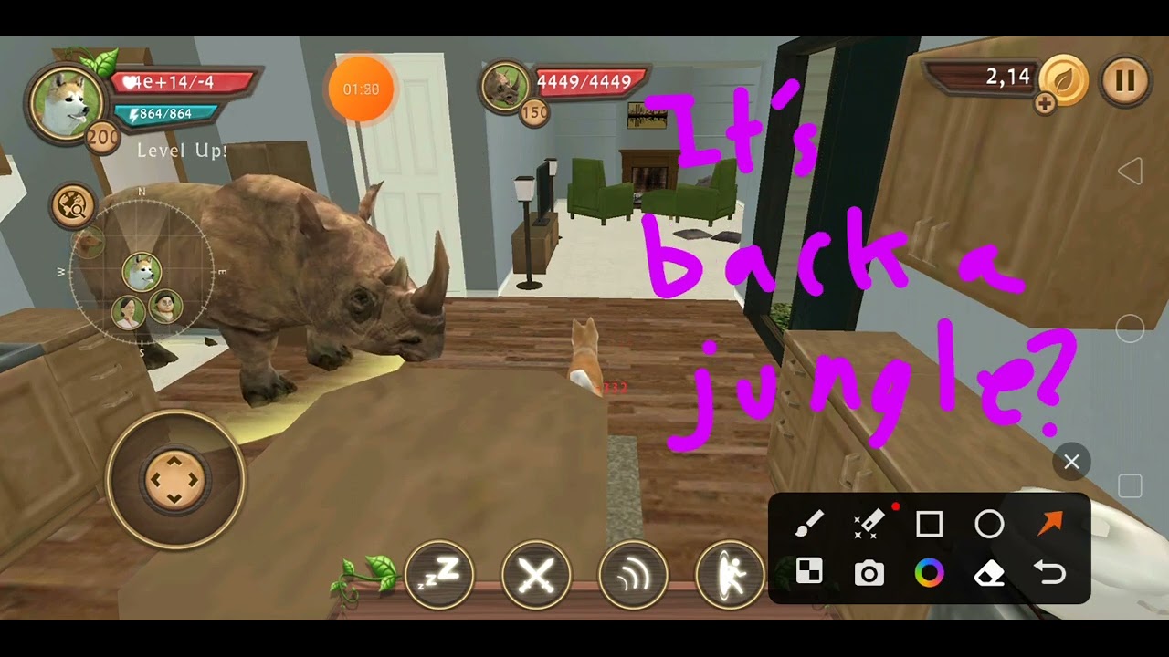 How Rhino in the Town (No hack)#dogsim #hackerfoxZzX