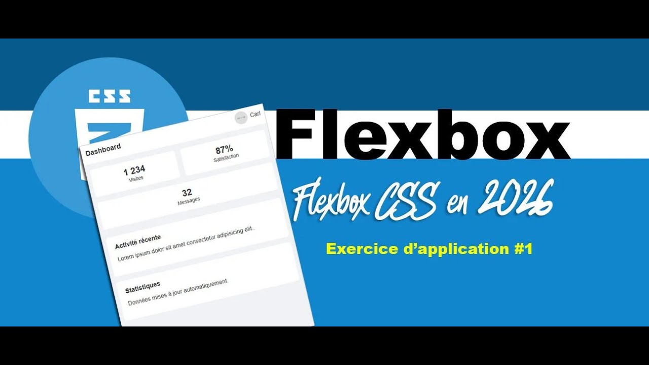 Tuto Flexbox CSS en 2026 – Exercice d'application 1