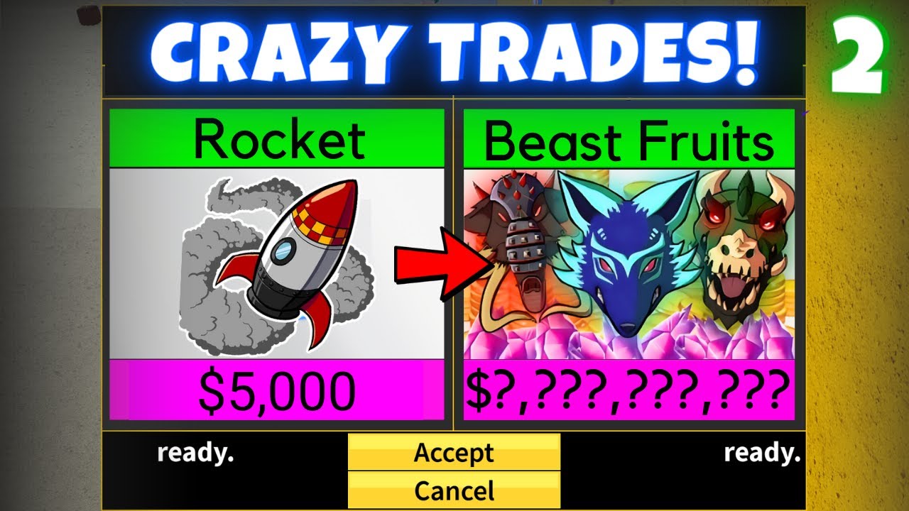 Rocket To Beast Fruits in Blox Fruits! Crazy Trades 😵| Part 2