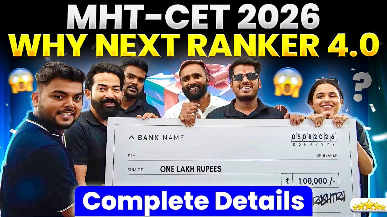NEXT RANKER BATCH 4.0 || GDA || MHT-CET 2026 | February &ndash;May If you want to become a ranker then ...
