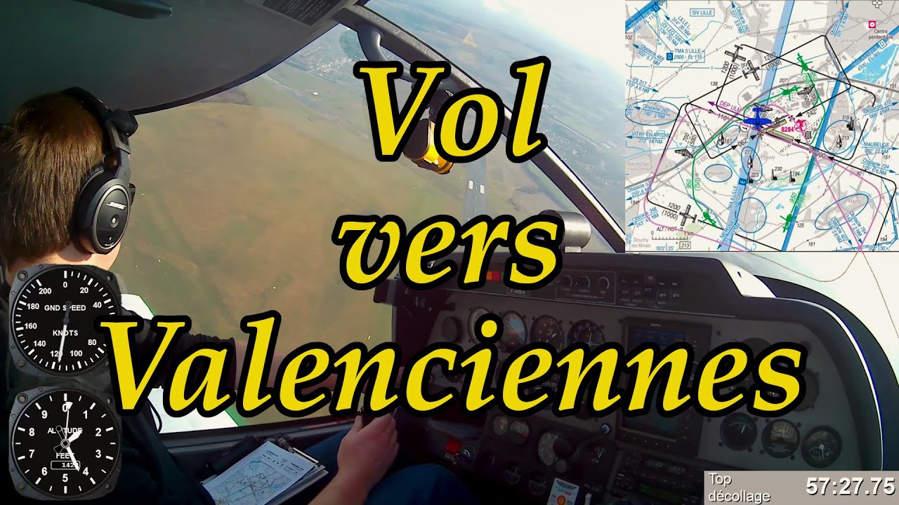 Vol VFR complet - Vitry Valenciennes - ATC - Moving Map