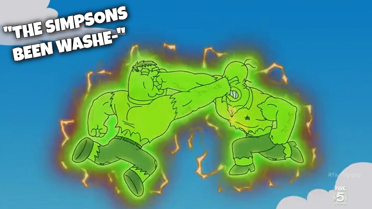 When PETER fought HOMER to go BAND for BAND in a RADIOACTIVE BRAWL