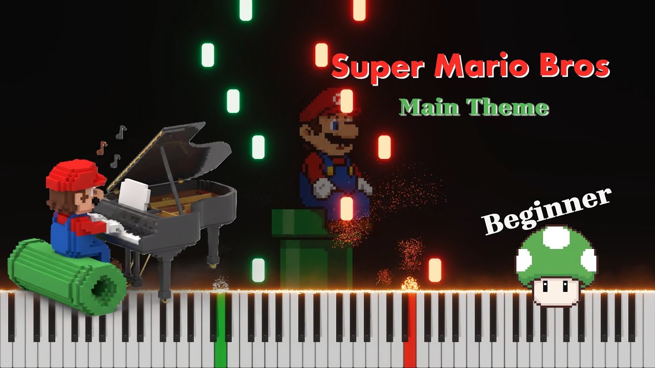 Super Mario Bros: Main Theme - Easy Piano Tutorial