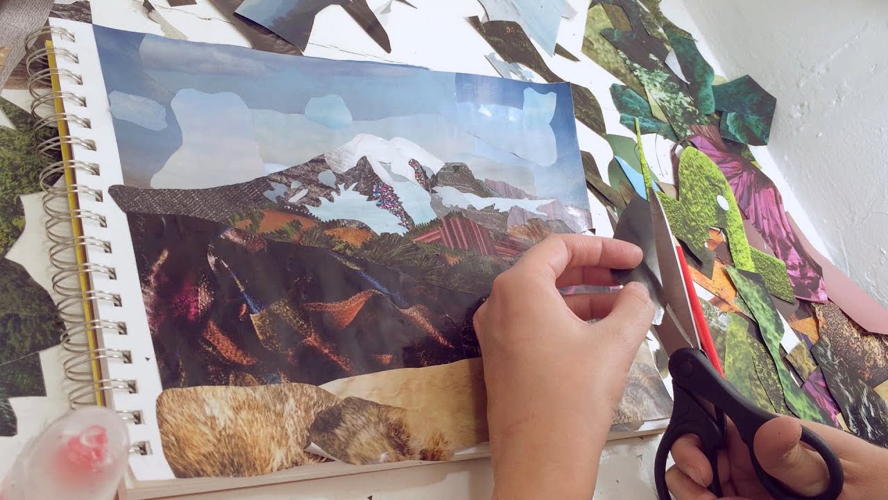 Collage Art Inspired by Mt. Rainier