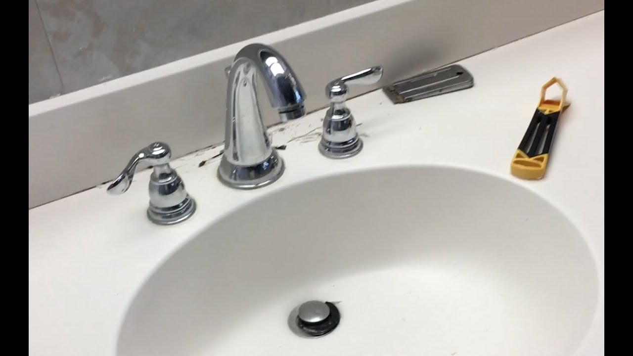 How to remove a bathroom faucet.
