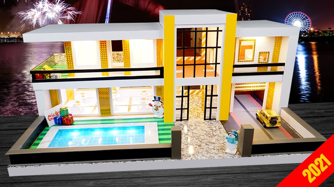 How to Build a Miniature House with Cement and Swimming Pool
