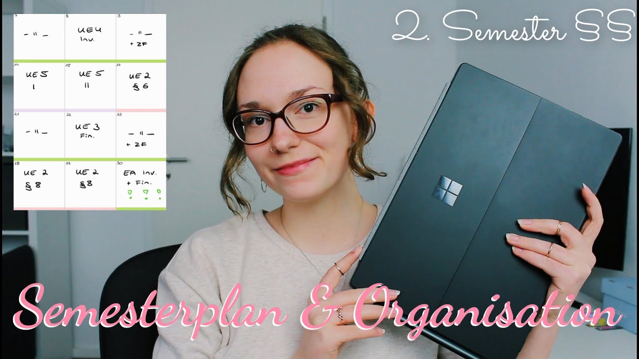 JURASTUDIUM | ZWEITES SEMESTER PLANEN // Semesterplan, Fernuni Hagen, Online-Studium, Organisation