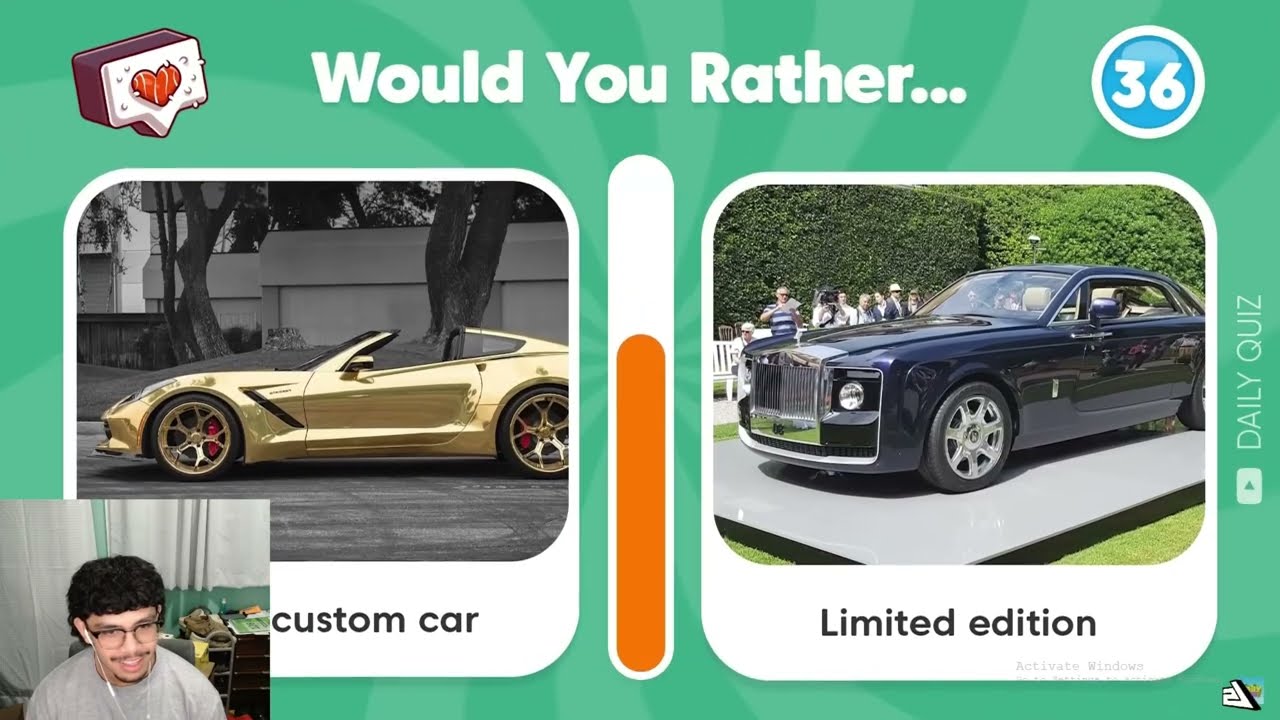 Shmeg Does Would You Rather Luxury Edition