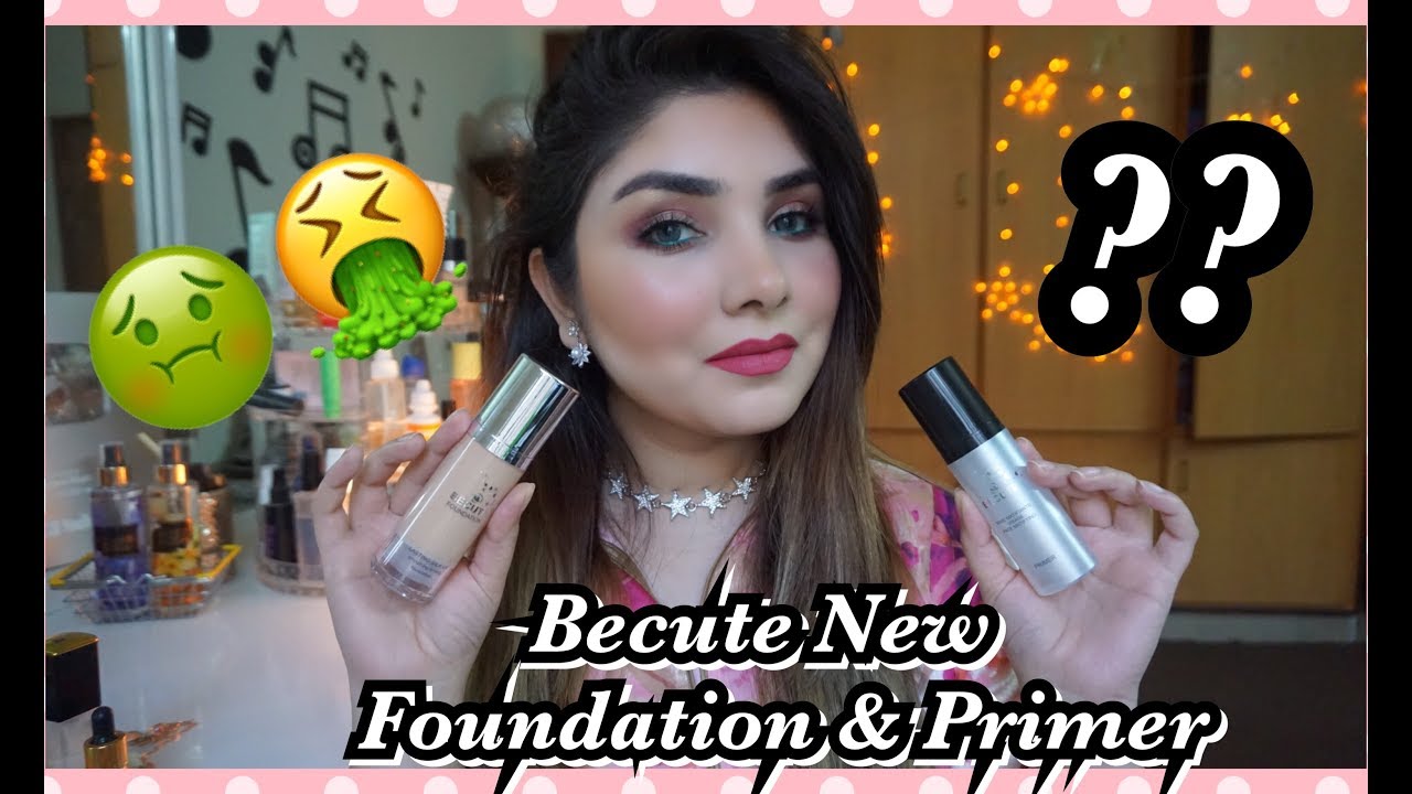 Pakistani Brand : BECUTE Foundation & Primer First Impression || Worth Buying Or Not ?? Nishoo Khan