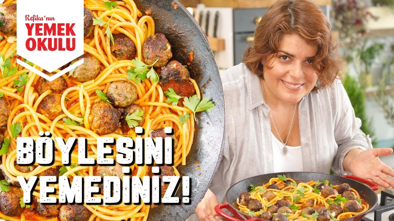İçi Kaymak Dolu Köfte ve Domates Soslu Makarna Tarifi