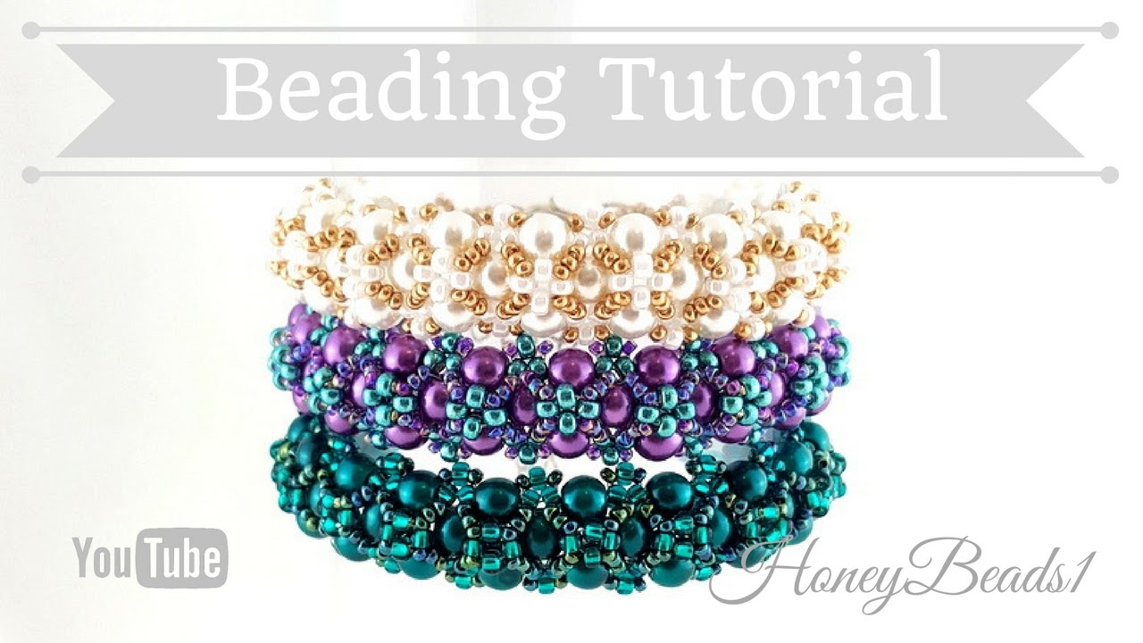 Amora Bracelet Beading Tutorial by HoneyBeads1 (Easy bracelet with pearls)