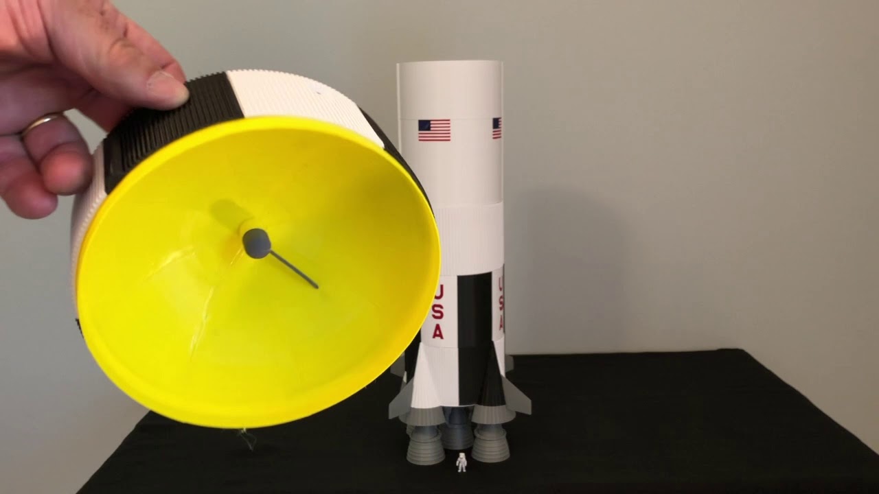 A 3D printed Saturn V